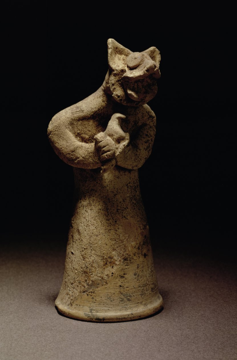 تمثال صغير لشيطان برأس أسد ، بلاد ما بين النهرين ، حوالي 5000-1000 قبل الميلاد (الطين) بواسطة غير معروف