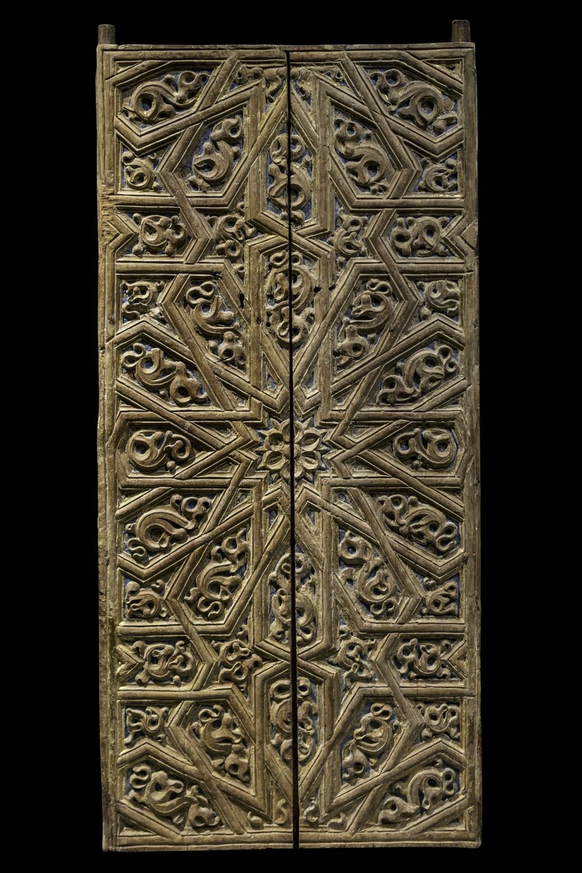 باب الخيمة. إسبانيا ، حوالي 1450-1500. خشب منحوت ومطلي. متحف اللوفر بواسطة فنان غير معروف