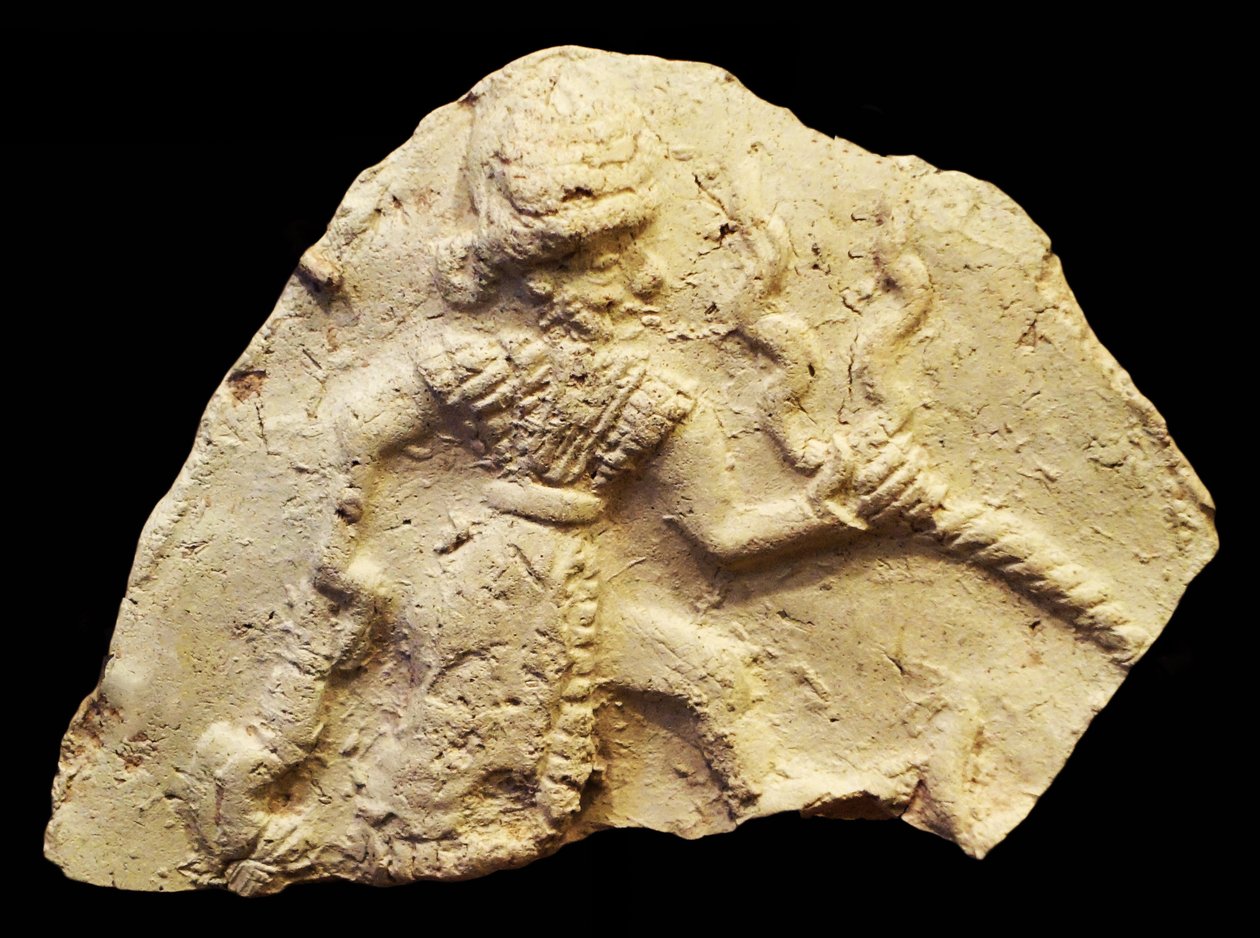 لوحة تصور إله العاصفة إيشالي ، إيسون لارسا ، بابل ، بلاد ما بين النهرين ، حوالي 2000-1600 قبل الميلاد بواسطة غير معروف