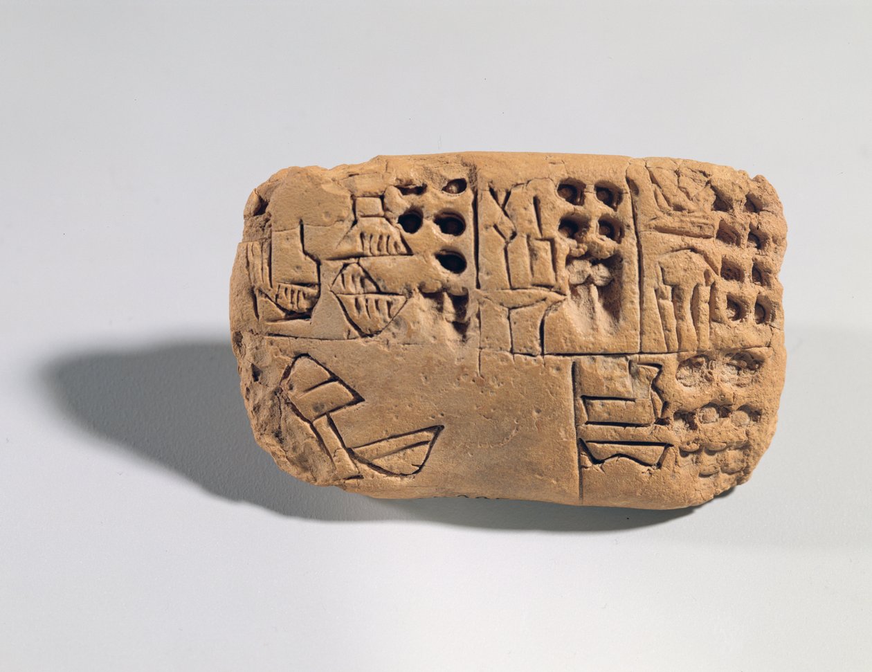 لوح به نقش تصويري ، العصر البروتوليتي ، حوالي 3300 قبل الميلاد (الطين) بواسطة غير معروف