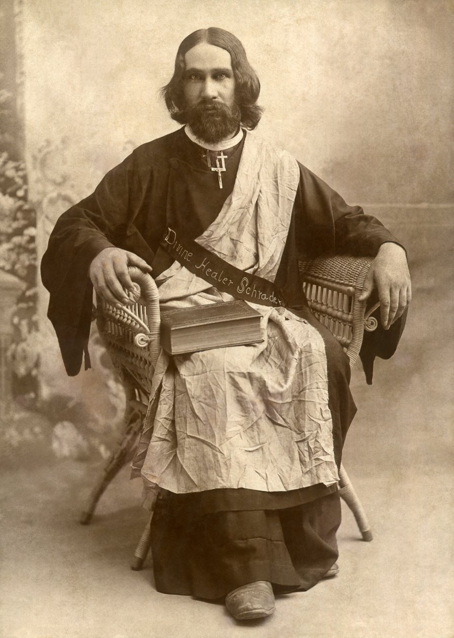 The Divine Healer Schrader، Temple، Texas، c.1888 (صورة b / w) بواسطة غير معروف