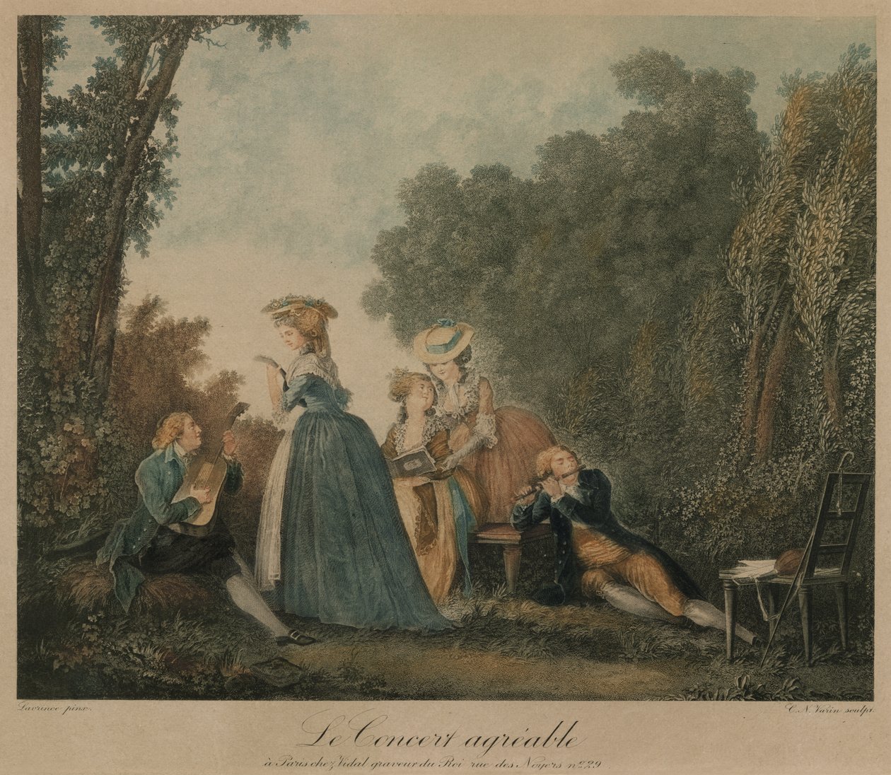 The Pleasant Concert ، حوالي عام 1810 (نقش) بواسطة فنان غير معروف