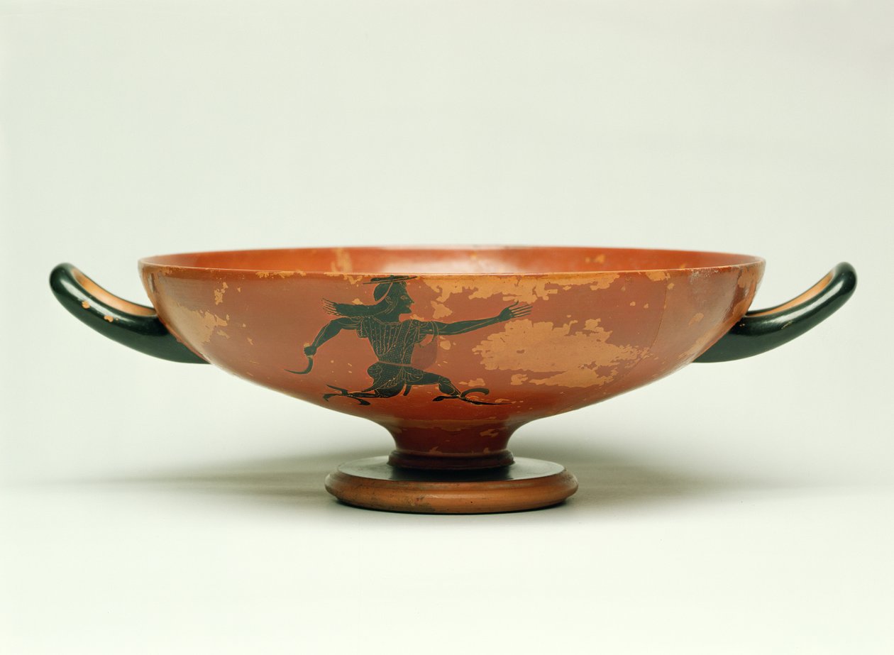 مطاردة Perseus ، شكل العلية الأسود kylix الذي صنعه Pepaks Master ، 525-520 قبل الميلاد (الفخار) بواسطة غير معروف