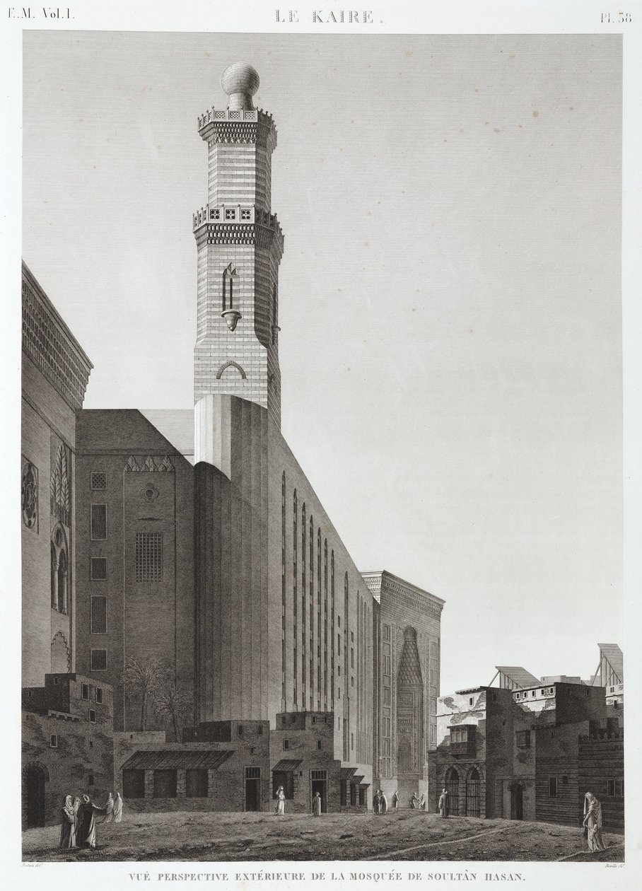 مسجد السلطان حسن ، القاهرة ، مصر عام 1798 بواسطة غير معروف