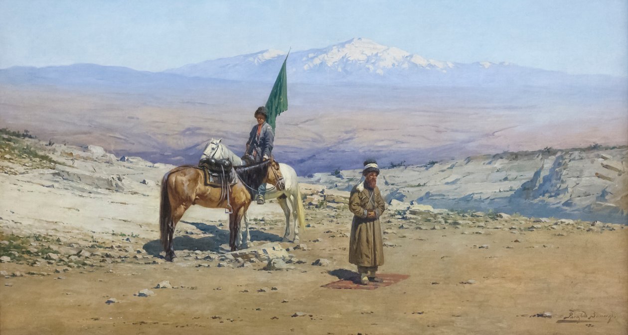 الصلاة (زيت على قماش) بواسطة فنان غير معروف