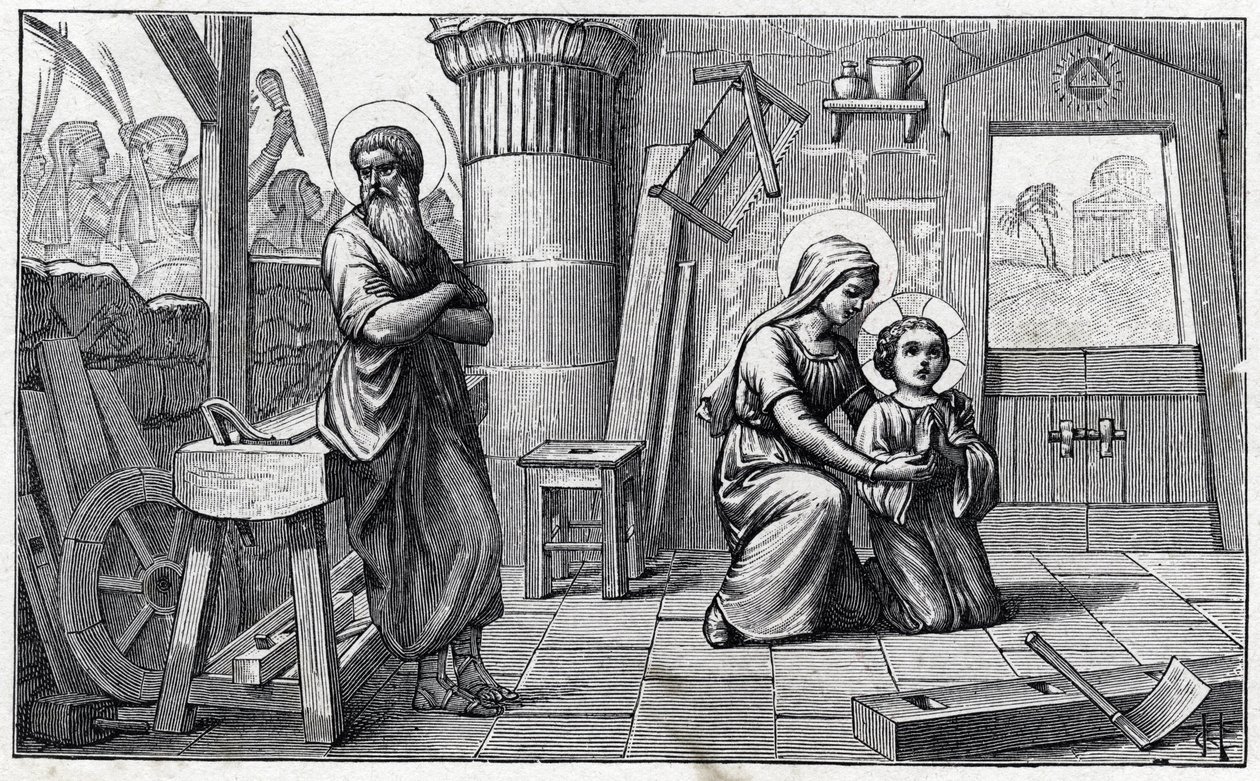الاقامة فى مصر. الأبجدية للطفل يسوع. طبعة عام 1932. وقعت Woodcarvings مجموعة H G. Private بواسطة فنان غير معروف