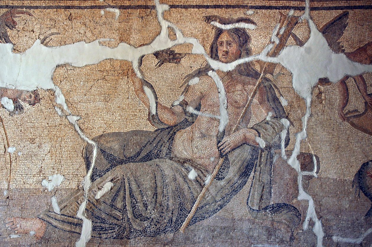 Thetis بين فسيفساء الأسماك ، من Iskenderum ، تركيا بواسطة غير معروف