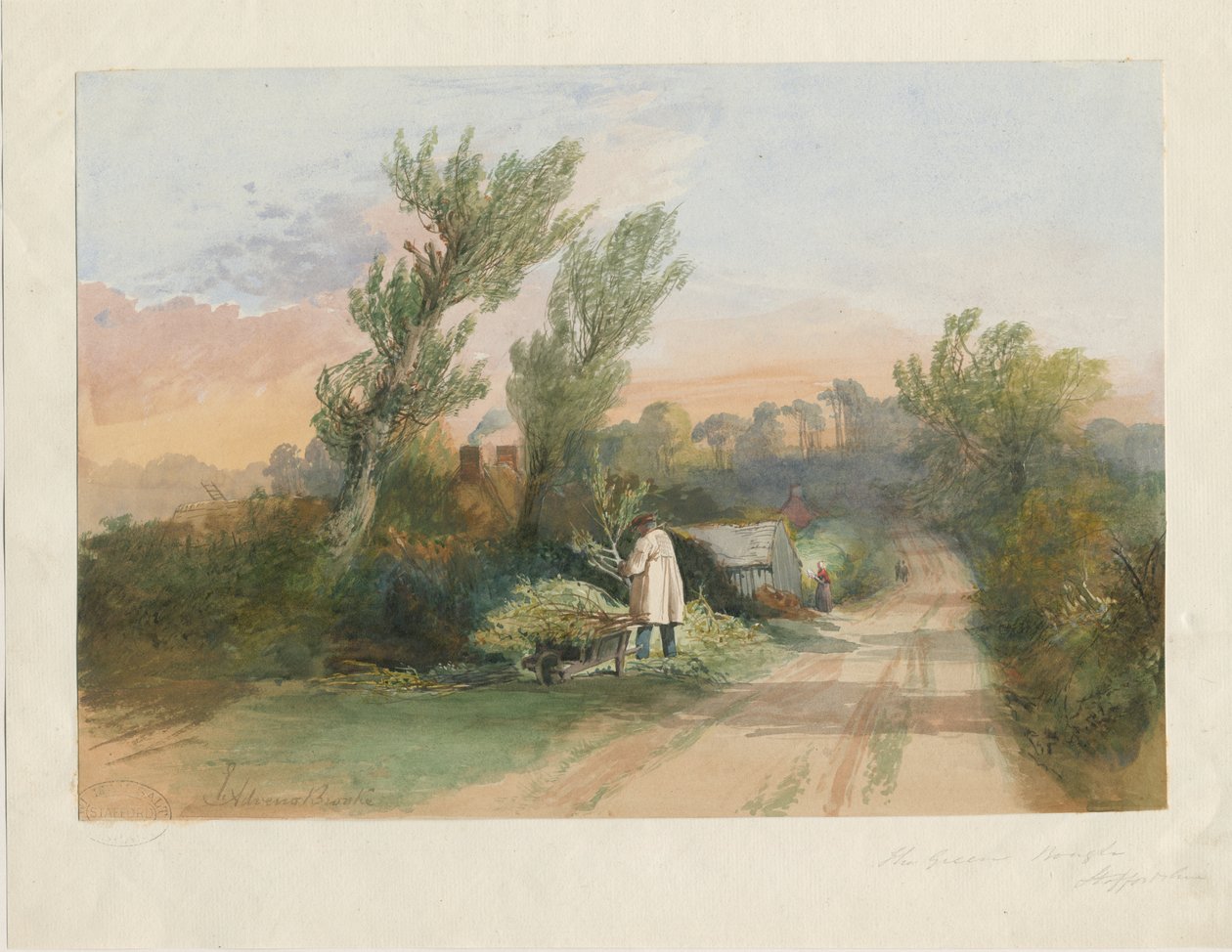 Trentham - "The Green Bough": لوحة ألوان مائية ، بدون تاريخ [القرن التاسع عشر] بواسطة غير معروف