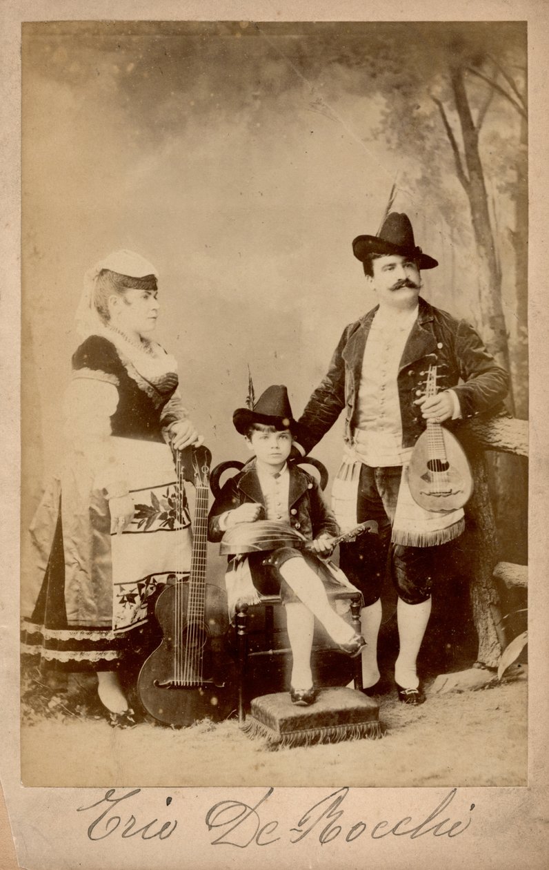 Bocchi Trio ، لومباردي ، حوالي 1880 (b / w photo) بواسطة فنان غير معروف