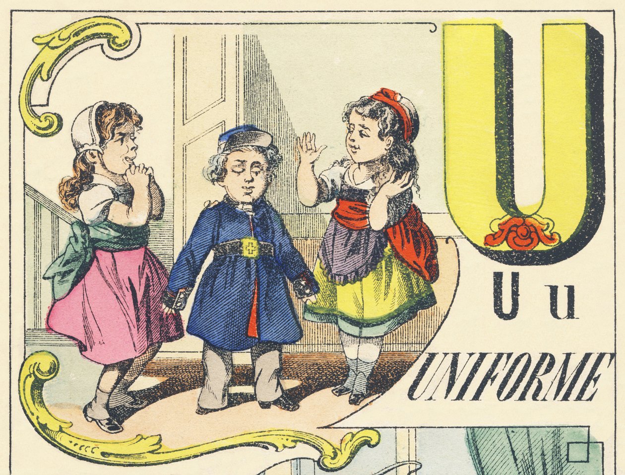 U: الزي الرسمي - ألعاب الأبجدية ، حوالي 1890 (رسم توضيحي) بواسطة غير معروف