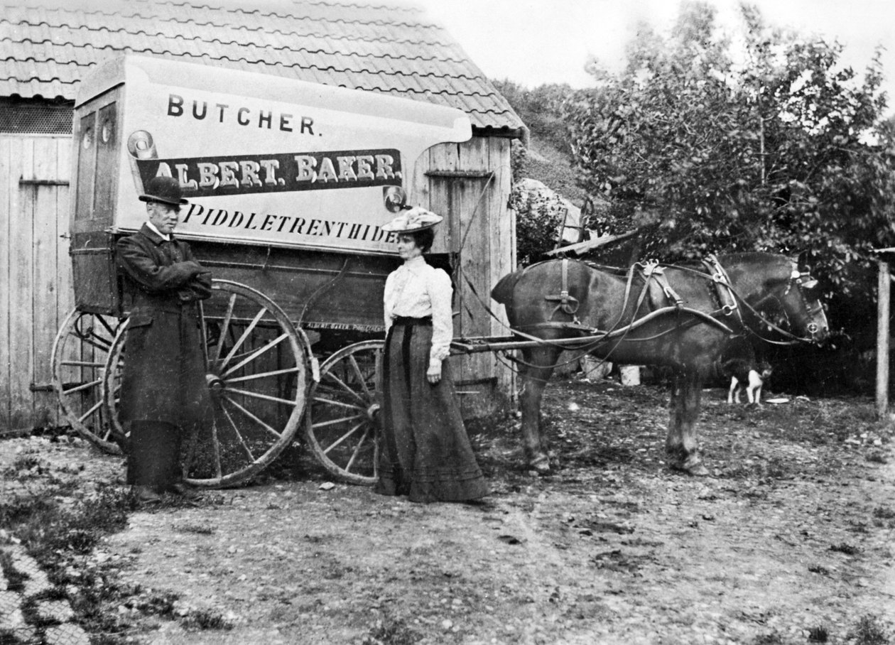 United Kingdon: عربة الجزار. بيدلترينثيد ، عام 1900 بواسطة غير معروف
