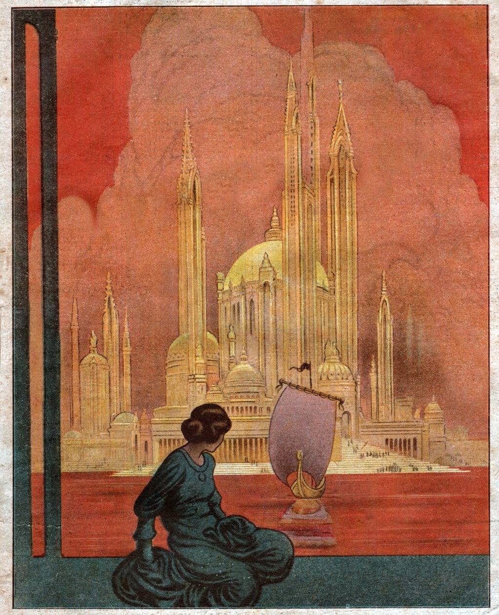 المدينة الفاضلة. (رسم توضيحي 1922) بواسطة فنان غير معروف