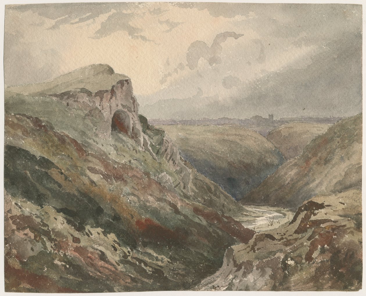 Wetton Dale: رسم بالألوان المائية ، بدون تاريخ [القرن التاسع عشر] بواسطة غير معروف