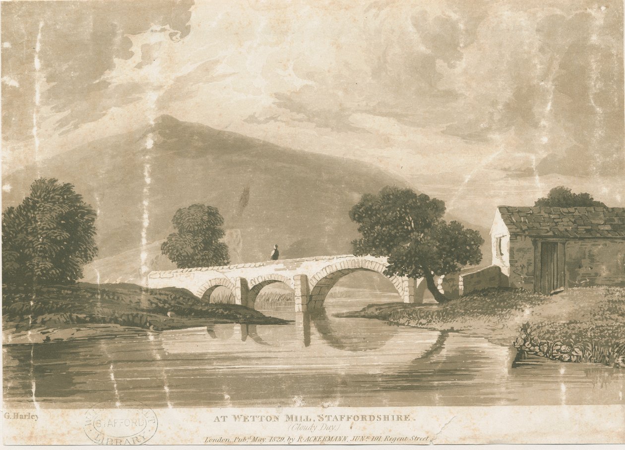 Wetton Mill: نقش مائي ، بدون تاريخ [سي 1829] بواسطة غير معروف