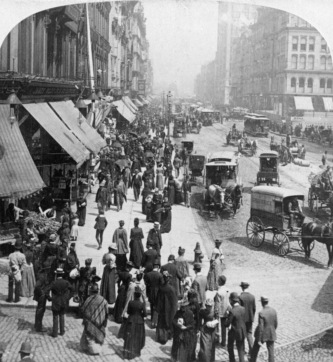 مشهد شارع في شيكاغو ، إلينوي ، الولايات المتحدة الأمريكية ، 1896. بواسطة أندروود أند أندروود