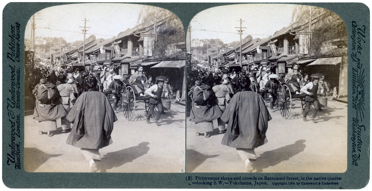 شارع باتسوماتي ، يوكوهاما ، اليابان ، 1904. بواسطة أندروود أند أندروود