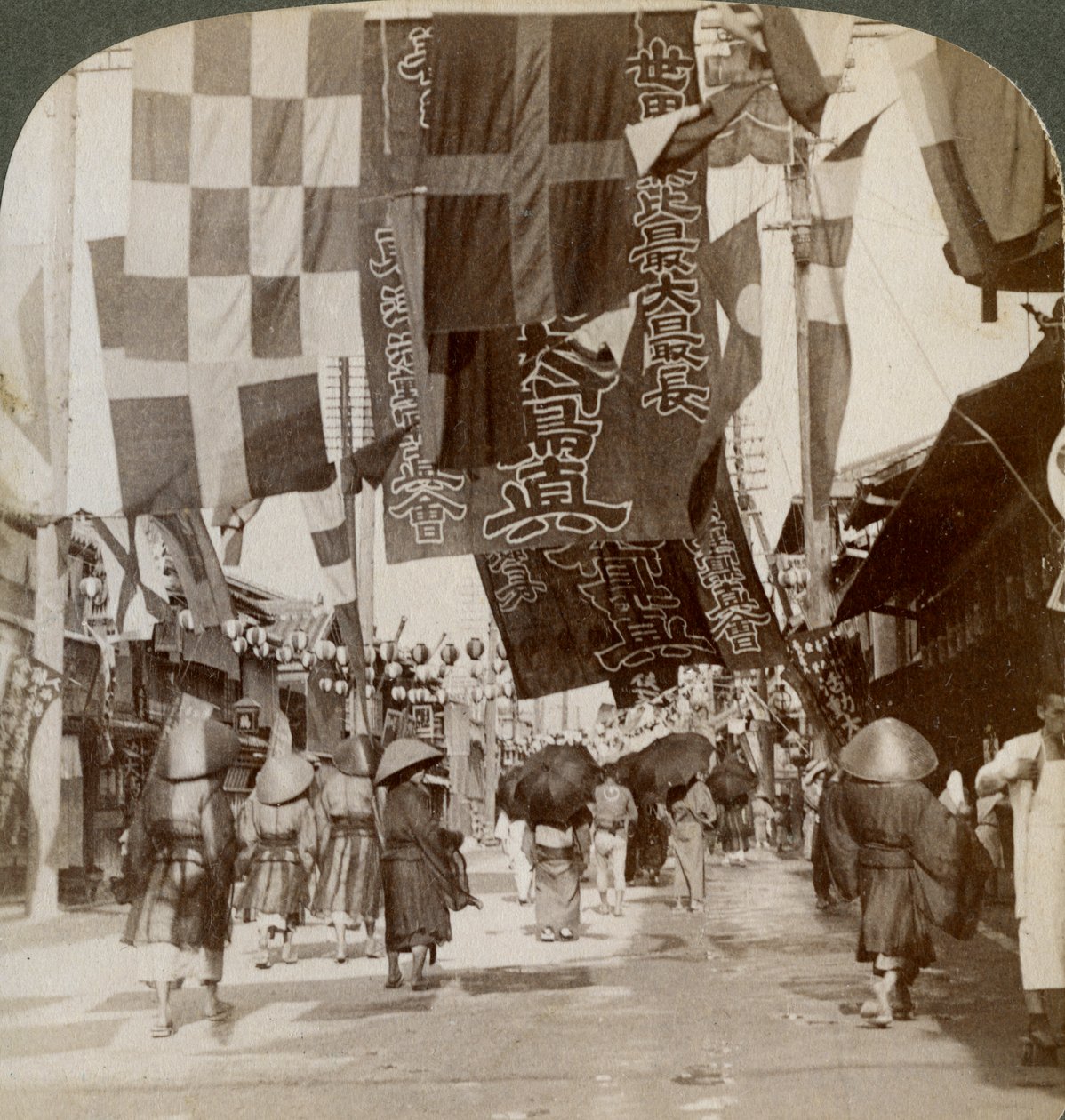 دوتومبوري ، أو مسرح المسرح ، أوساكا ، اليابان ، 1904 بواسطة أندروود أند أندروود