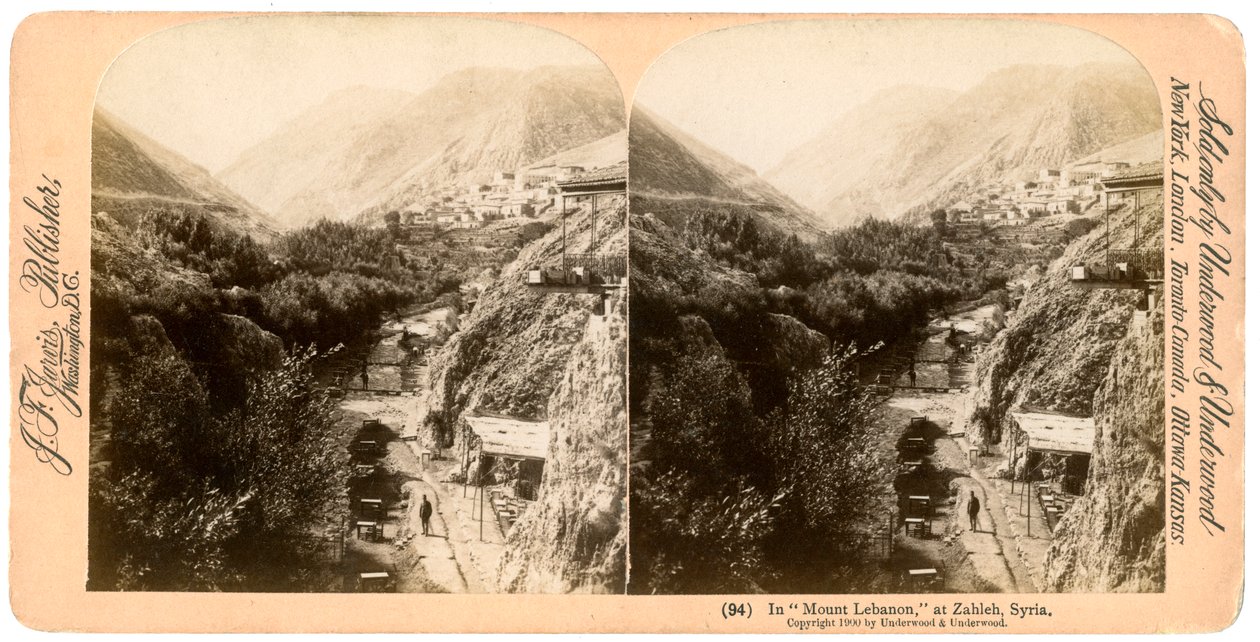 جبل لبنان ، زحلة ، لبنان ، 1900. بواسطة أندروود أند أندروود