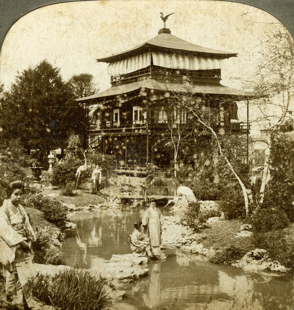الحديقة اليابانية في معرض العالم ، سانت لويس ، ميزوري ، الولايات المتحدة الأمريكية ، 1904. بواسطة أندروود أند أندروود