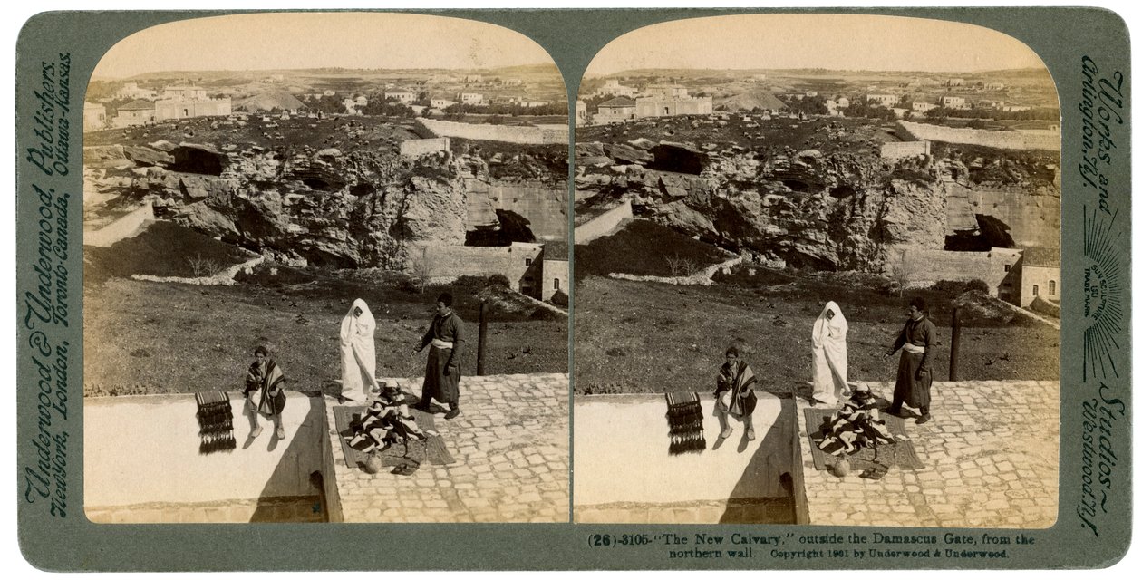 القدس كما تُرى من باب دمشق ، فلسطين ، 1901. بواسطة أندروود أند أندروود