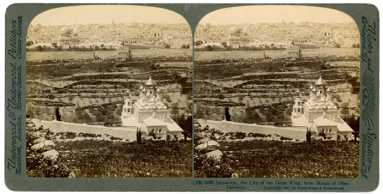 القدس ، كما يُرى من جبل الزيتون ، فلسطين ، 1901. بواسطة أندروود أند أندروود