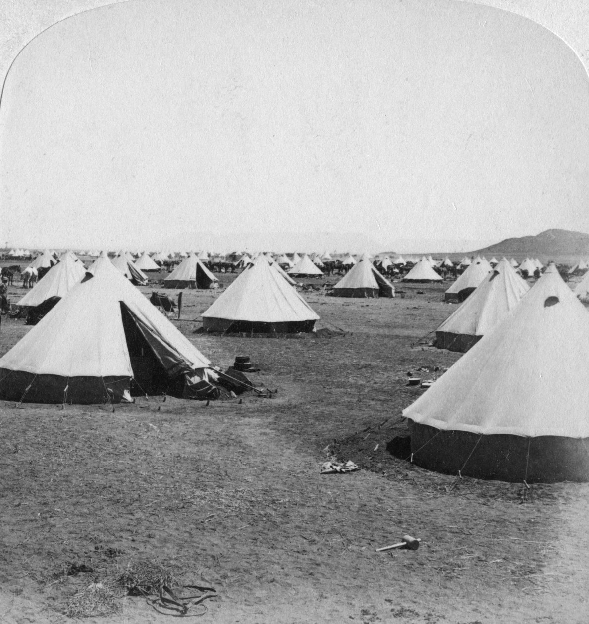 المعسكر العسكري في De Aar ، جنوب أفريقيا ، حرب البوير ، 1900. بواسطة أندروود أند أندروود