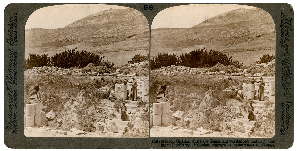 جبل جرزيم ، حيث كان يعبد السامريون ، فلسطين ، 1900. بواسطة أندروود أند أندروود