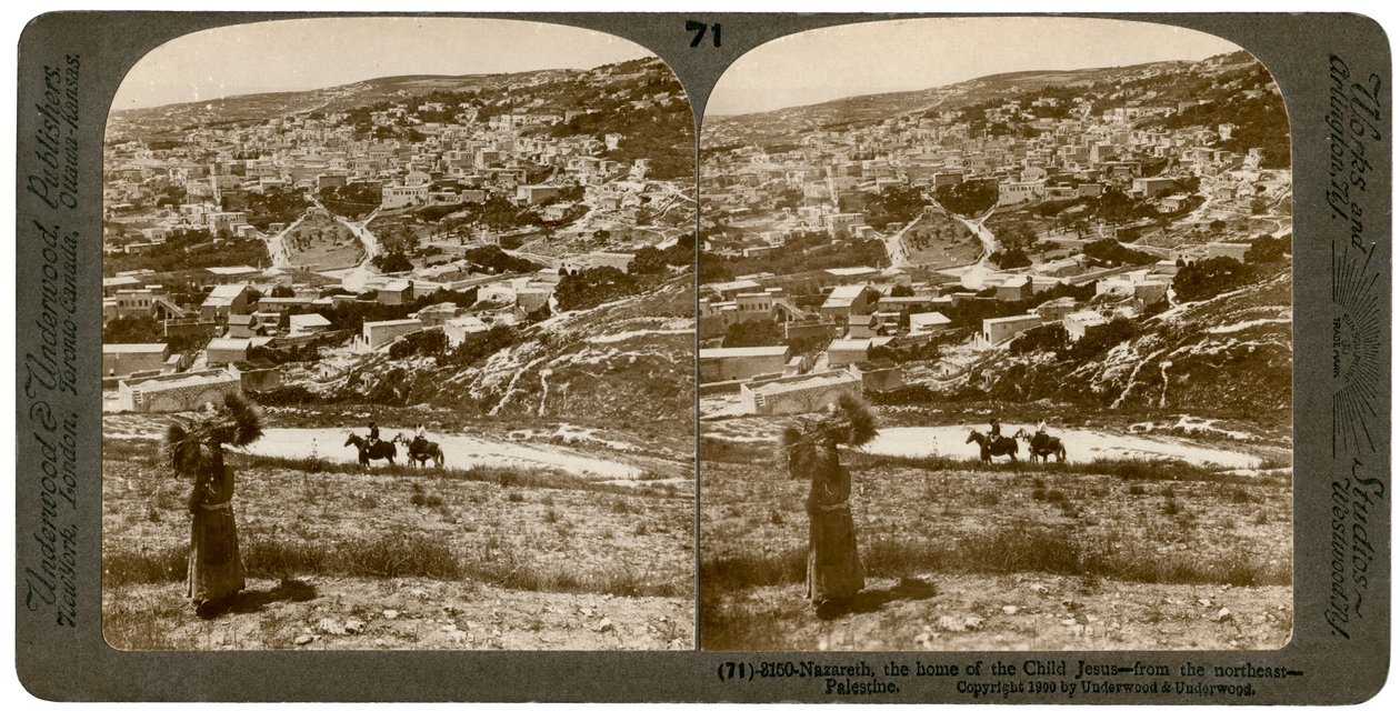 الناصرة ، كما يُرى من الشمال الشرقي ، فلسطين ، 1900. بواسطة أندروود أند أندروود