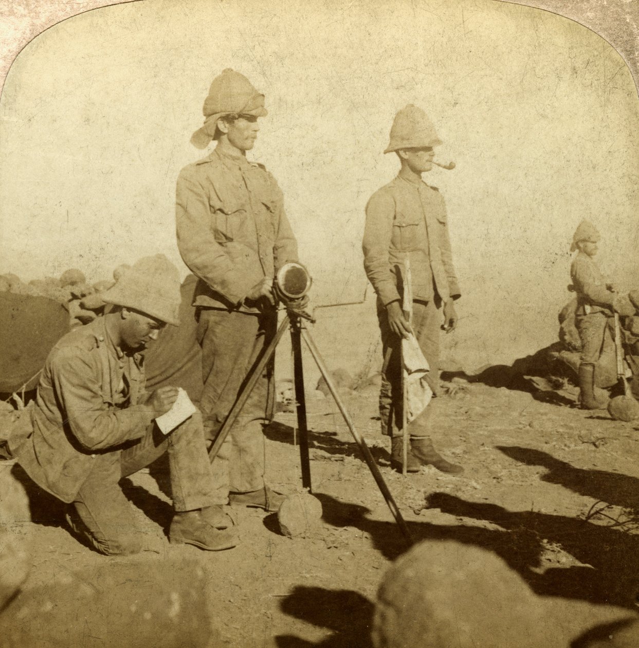 Signalers of the Yorkshire Regiment، New Zealand Hill، South Africa، Boer War، 1900 بواسطة أندروود أند أندروود