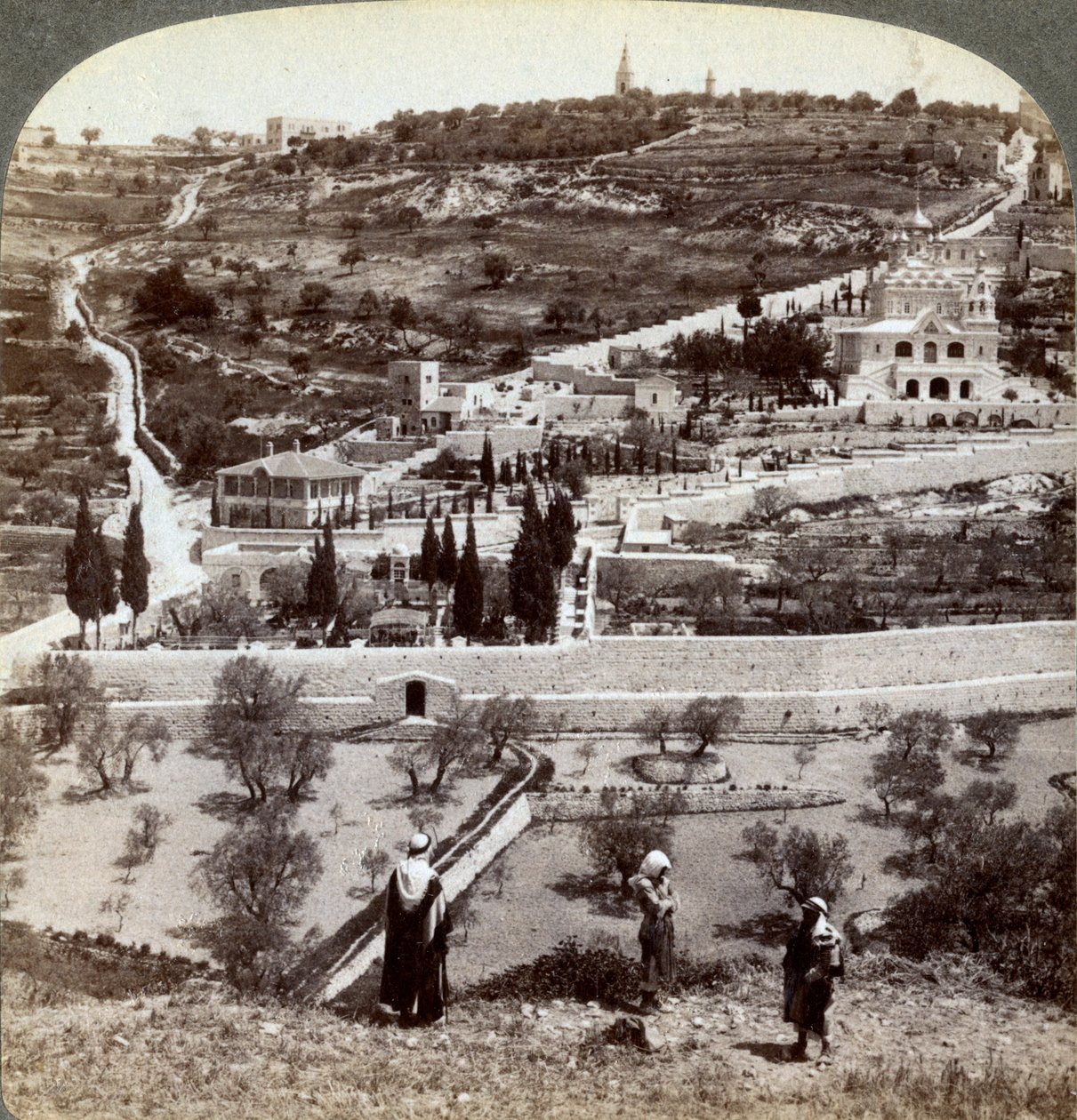 حديقة الجسمانية وجبل الزيتون ، فلسطين ، 1908. بواسطة أندروود أند أندروود