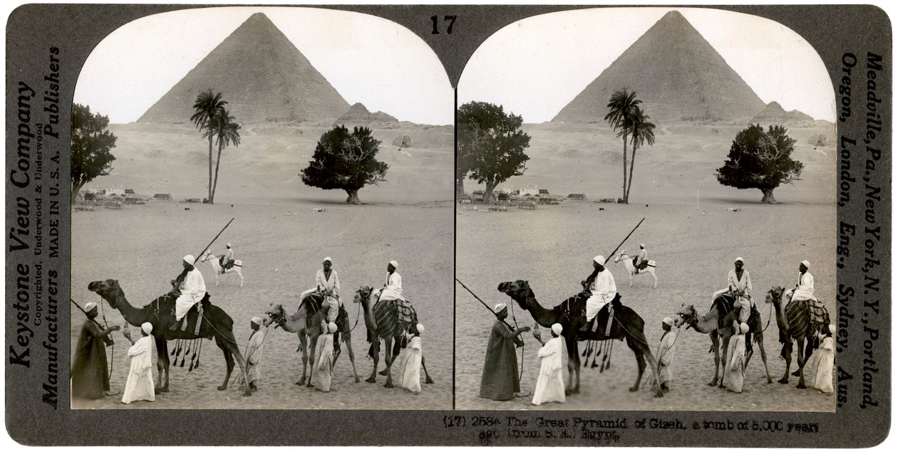 هرم الجيزة ، مصر ، 1905. بواسطة أندروود أند أندروود