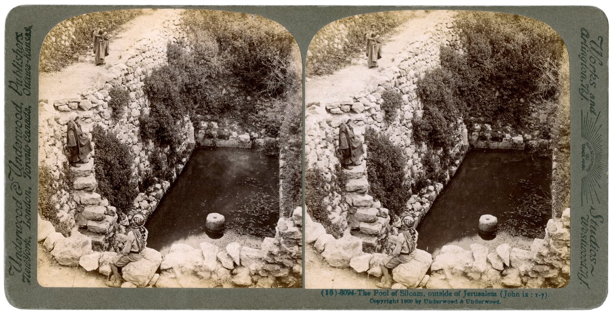 بركة سلوام ، خارج القدس ، فلسطين ، 1900. بواسطة أندروود أند أندروود