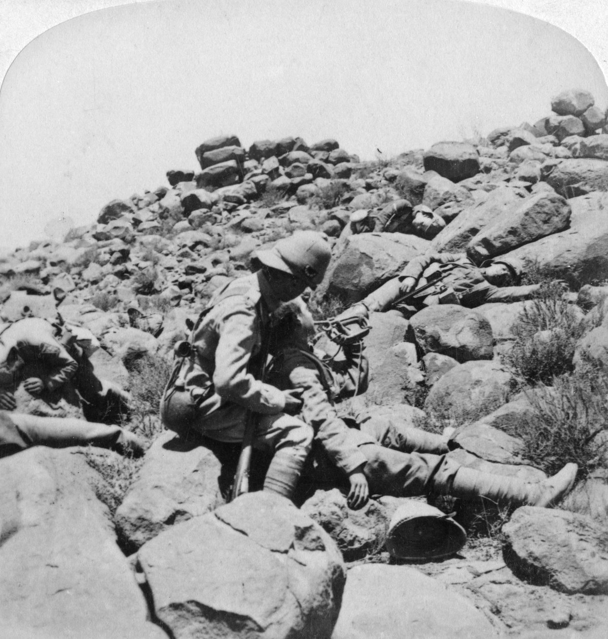 استدعاء البوقين المحتضرين الأخير ، حادثة ساحة المعركة ، Gras Pan ، جنوب أفريقيا ، 1900 بواسطة أندروود أند أندروود