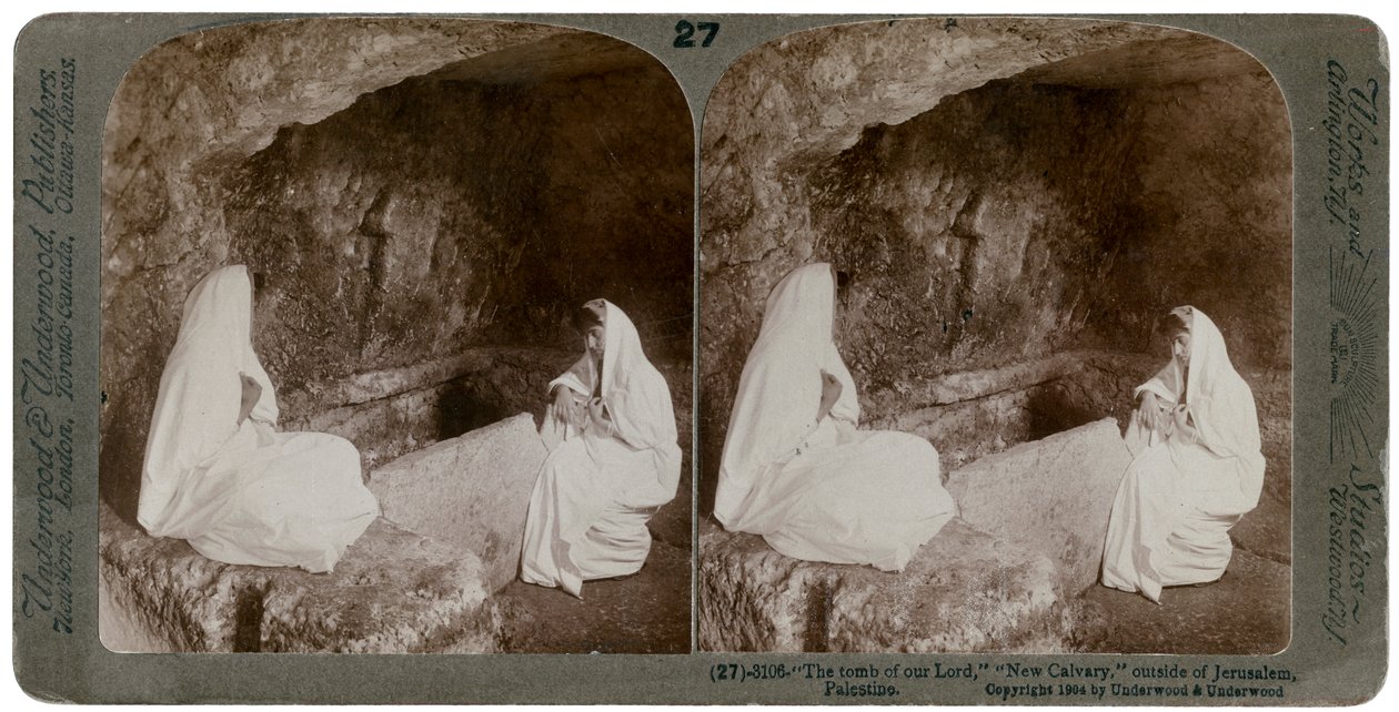 قبر يسوع ، خارج القدس ، فلسطين ، 1904. بواسطة أندروود أند أندروود