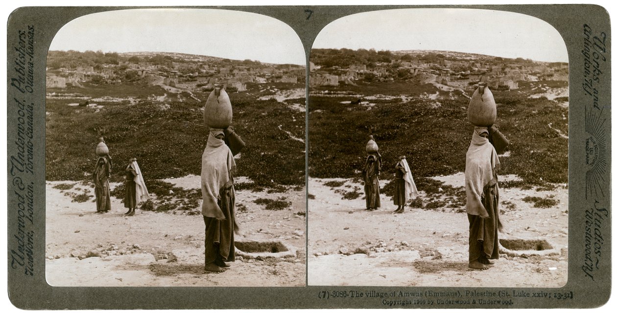 قرية عمواس عمواس ، فلسطين ، 1900. بواسطة أندروود أند أندروود