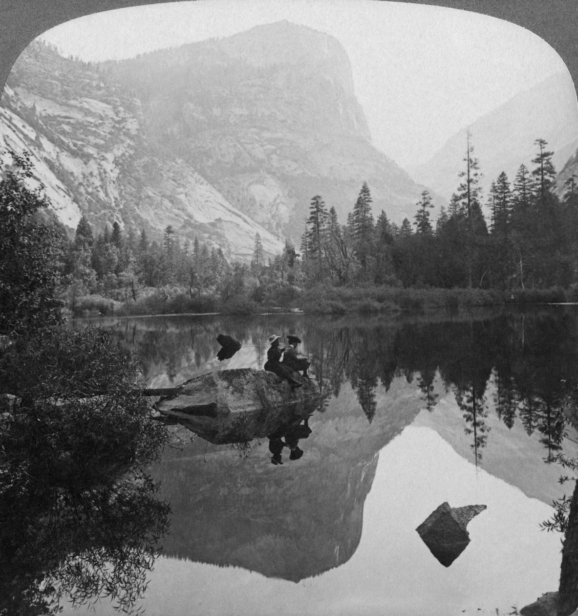 ِحظ، بسبب، بحيرة المرآة، النظر، بالنسبة الي، جبل، Watkins، يوسمايت، الكاليفورنيا.، الولايات المتحدة الأمريكية، 1902 بواسطة أندروود أند أندروود