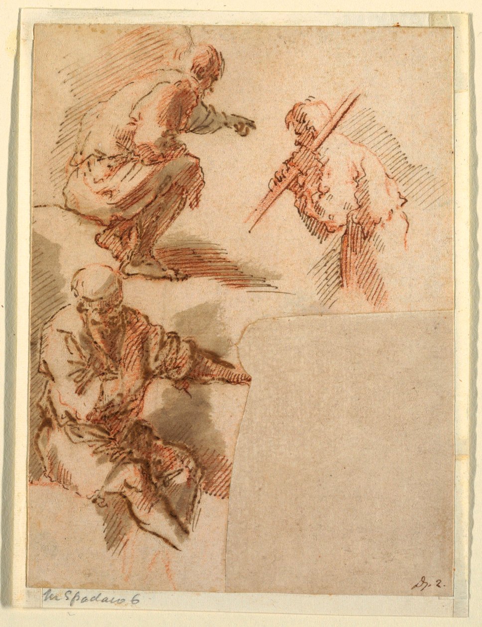 رسم ، ثلاثة رجال ، 1630–1640 بواسطة غير معروف