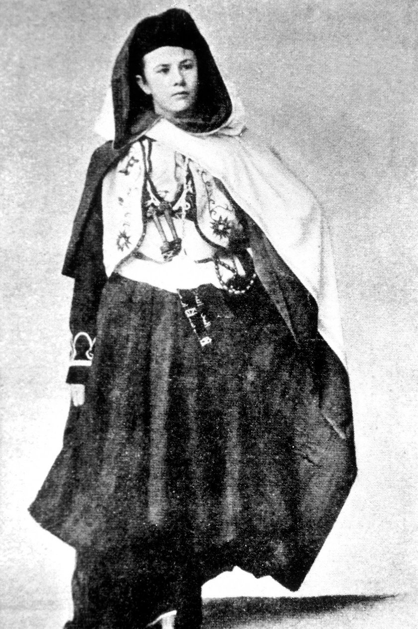 المستكشف السويسري إيزابيل إبرهاردت يرتدي زيًا عربيًا ، c.1897 بواسطة غير معروف