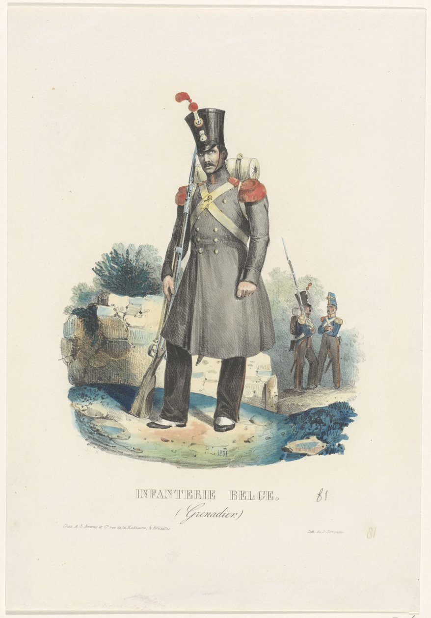 غرينادير البلجيكي ، 1831 مشاة بلجيكي. (غرينادير.) (العنوان على الكائن) بواسطة غير معروف
