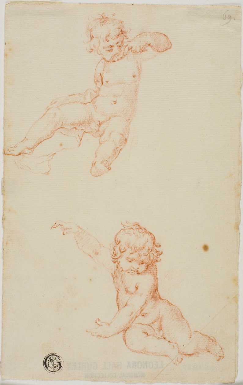 اثنان يجلس Putti بواسطة غير معروف
