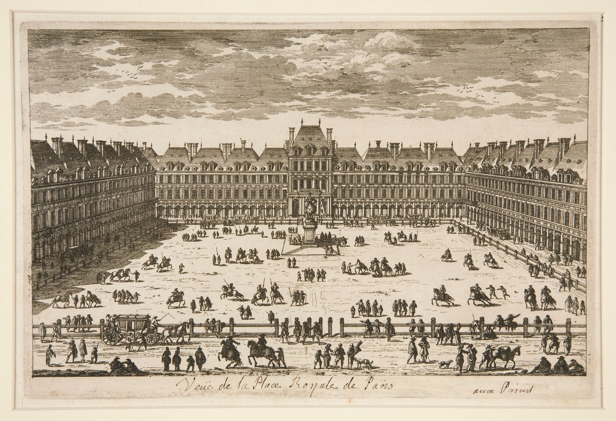 منظر لـ Place Royale في باريس بواسطة غير معروف