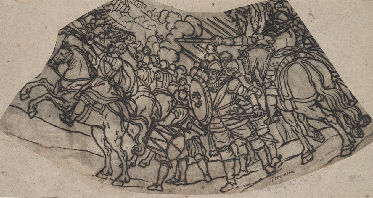المحاربون على ظهور الخيل بواسطة غير معروف