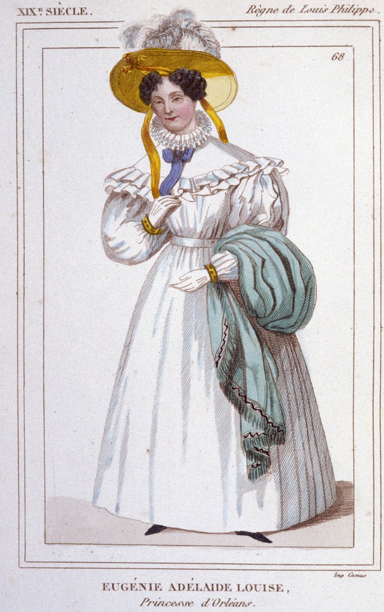 Adelaide Eugénie Louise d'Orléans ، أو Madame Adelaide (1777-1847). أميرة فرنسية. نقش من عام 1850 بواسطة فنان غير معروف