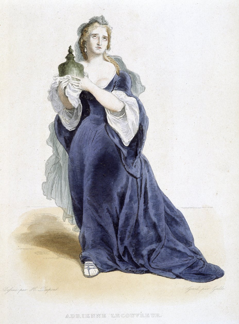 Adrienne Lecouvreur (1692-1730) ، ممثل فرنسي. في "" le plutarque francais "" 1844 - 1847 ، بقلم Mennechet. مكتبة الفنون الزخرفية في باريس. بواسطة فنان غير معروف