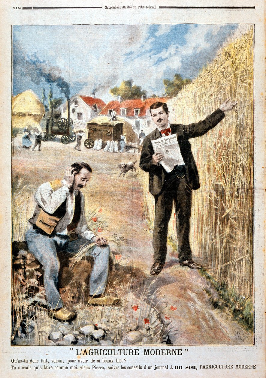 إعلان عن جريدة "L'agriculture moderne" - في "Le Petity Journal" في 4/4/1897. بواسطة فنان غير معروف