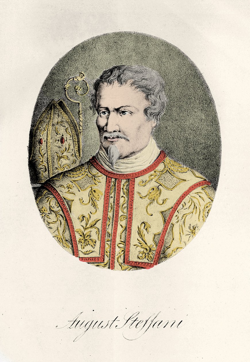 أجوستينو ستيفاني (1654-1728) ملحن إيطالي نقش 1856 بواسطة فنان غير معروف