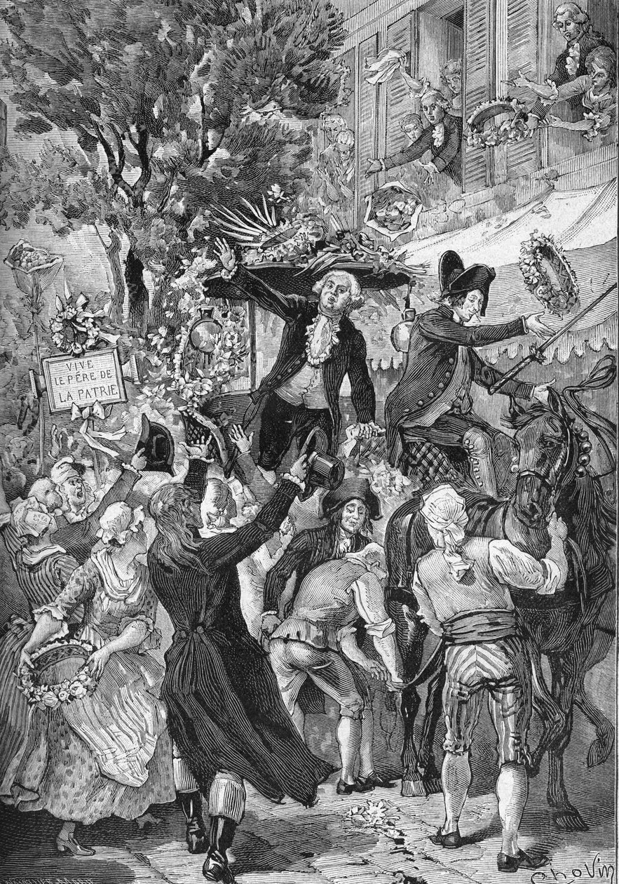 Aix en Provence (Aix-en-Provence)، Bouches du Rhone (13) (1789): Honore Gabriel (Honore-Gabriel) Riqueti، Count of Mirabeau (1749-1791) أثناء انتخابه نائبًا للجمعية العامة من قبل الثالث ولاية إيكس أون بروفانس (إيكس أون بروفانس). إنه wri بواسطة فنان غير معروف