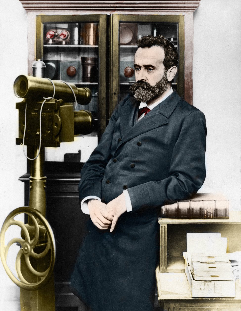 ألفونس بيرتيلون (1853-1914) ، عالم الجريمة الفرنسي الذي ابتكر قياس الأنثروبومترية. بواسطة فنان غير معروف