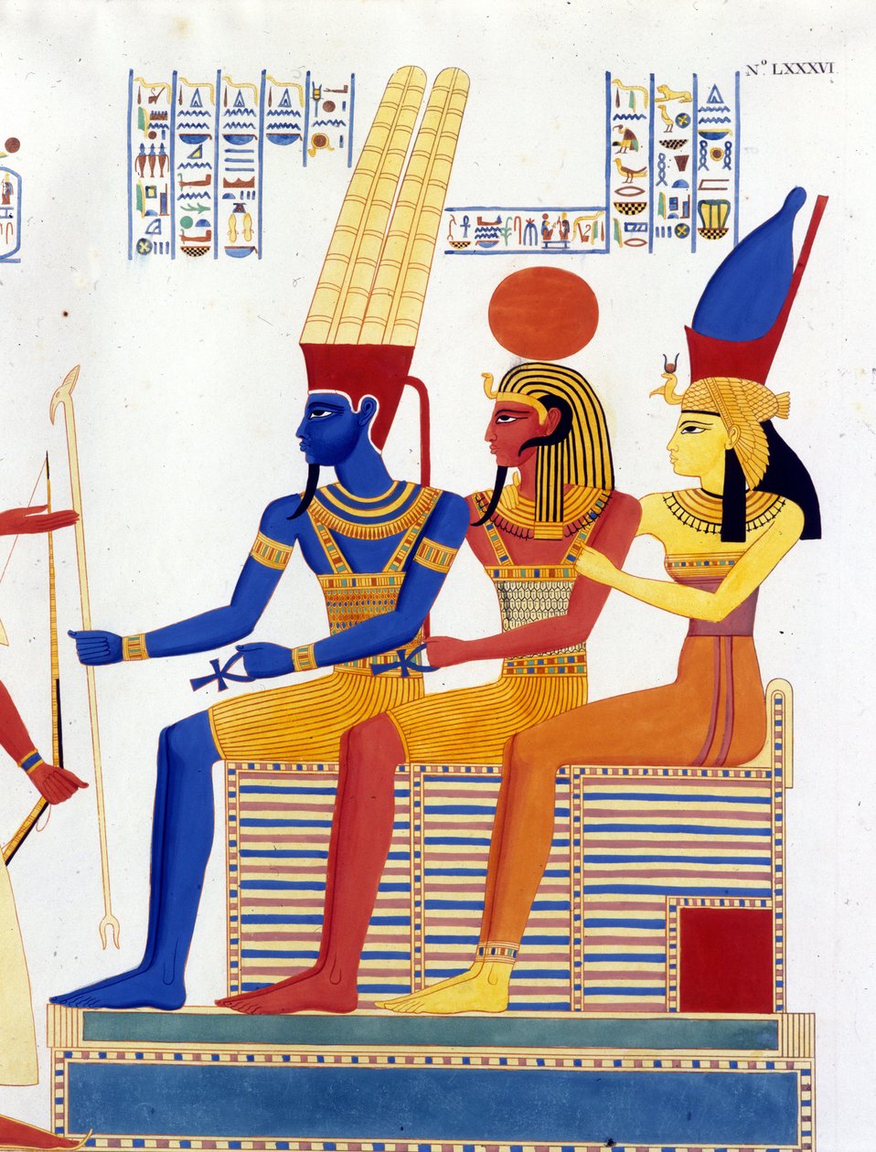 آمون رع ، بتاح ، موت - في "" آثار مصر والنوبة العليا "لإيبوليتو روسيليني (روسيليني). بواسطة فنان غير معروف
