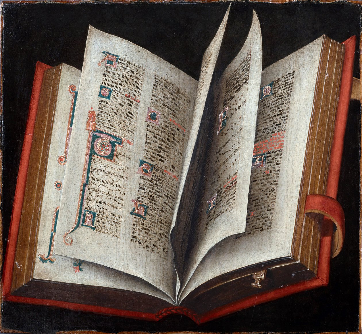 كتاب طقوسي مفتوح - مجهول - ج. 1525 - زيت على خشب - متحف تاريخ الفن ، فيين بواسطة فنان غير معروف